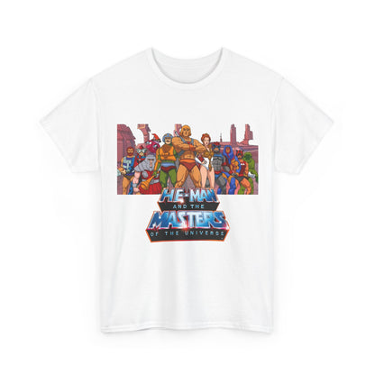 Masters of the Universe T-Shirt - He-Man, Man-At-Arms, Teela, Orko, Fisto, Moss Man, Ram Man - 1980s Filmation Art