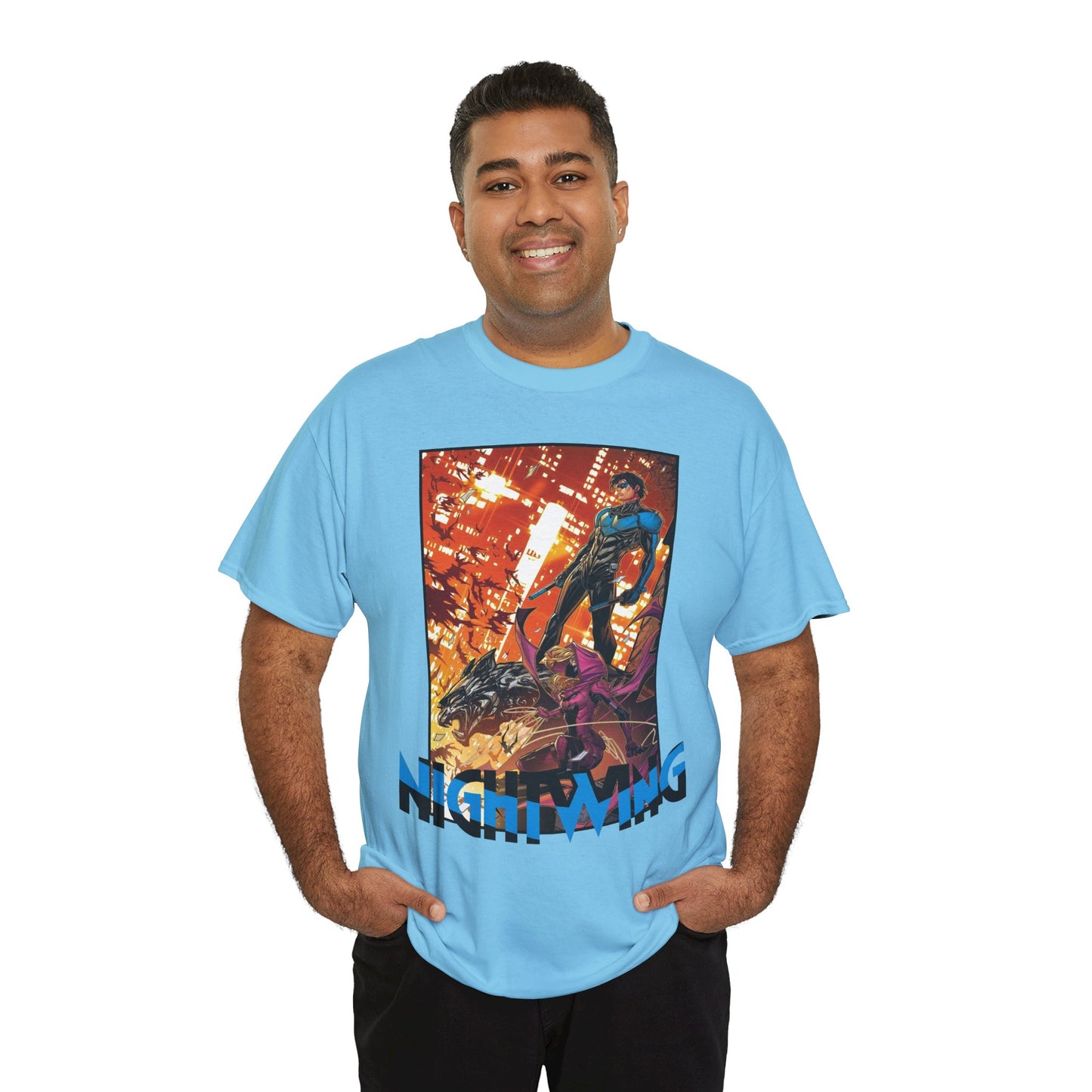 Nightwing & Spoiler T-Shirt - Jonboy Meyers Art - Gotham City & Bludhaven - DC Comics