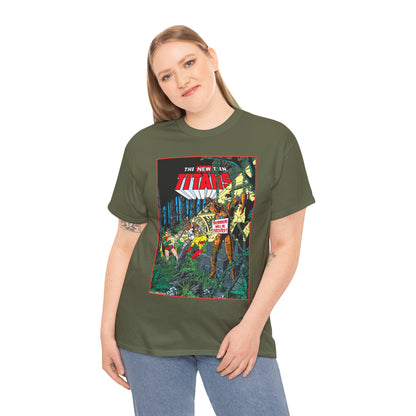 New Teen Titans T-Shirt - George Perez Art - Robin, Cyborg, Kid Flash, Robotman - DC Comics