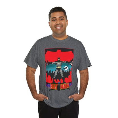 Batman T-Shirt - George Perez Art - 1980s JLA Postcard Art - DC Comics