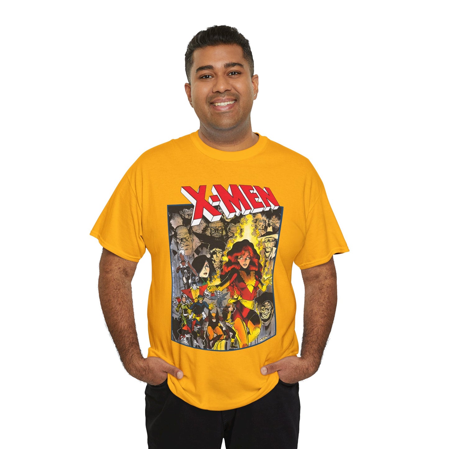Uncanny X-Men T-Shirt - Arthur Adams Art - Dark Phoenix: From the Ashes Story - Storm, Cyclops, Wolverine, Rogue, Colossus, Nightcrawler - Marvel Comics