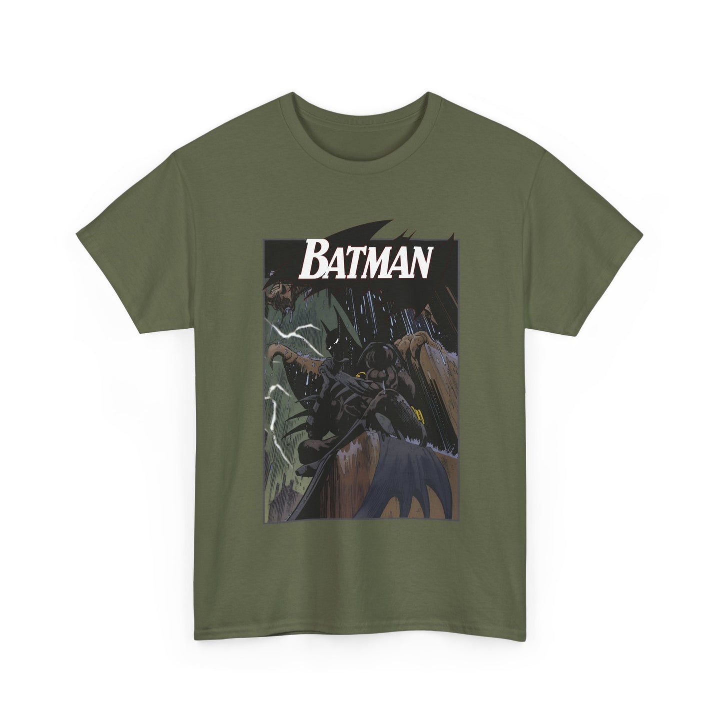 Batman T-Shirt - Norm Breyfogle Art - 1990s Dark Knight Detective - Gotham City - Perched on A Gargoyle - DC Comics