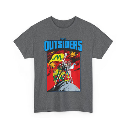Outsiders T-Shirt - Alan Davis Art - Geo-Force, Halo, Black Lightning, Metamorpho, Katana - DC Comics