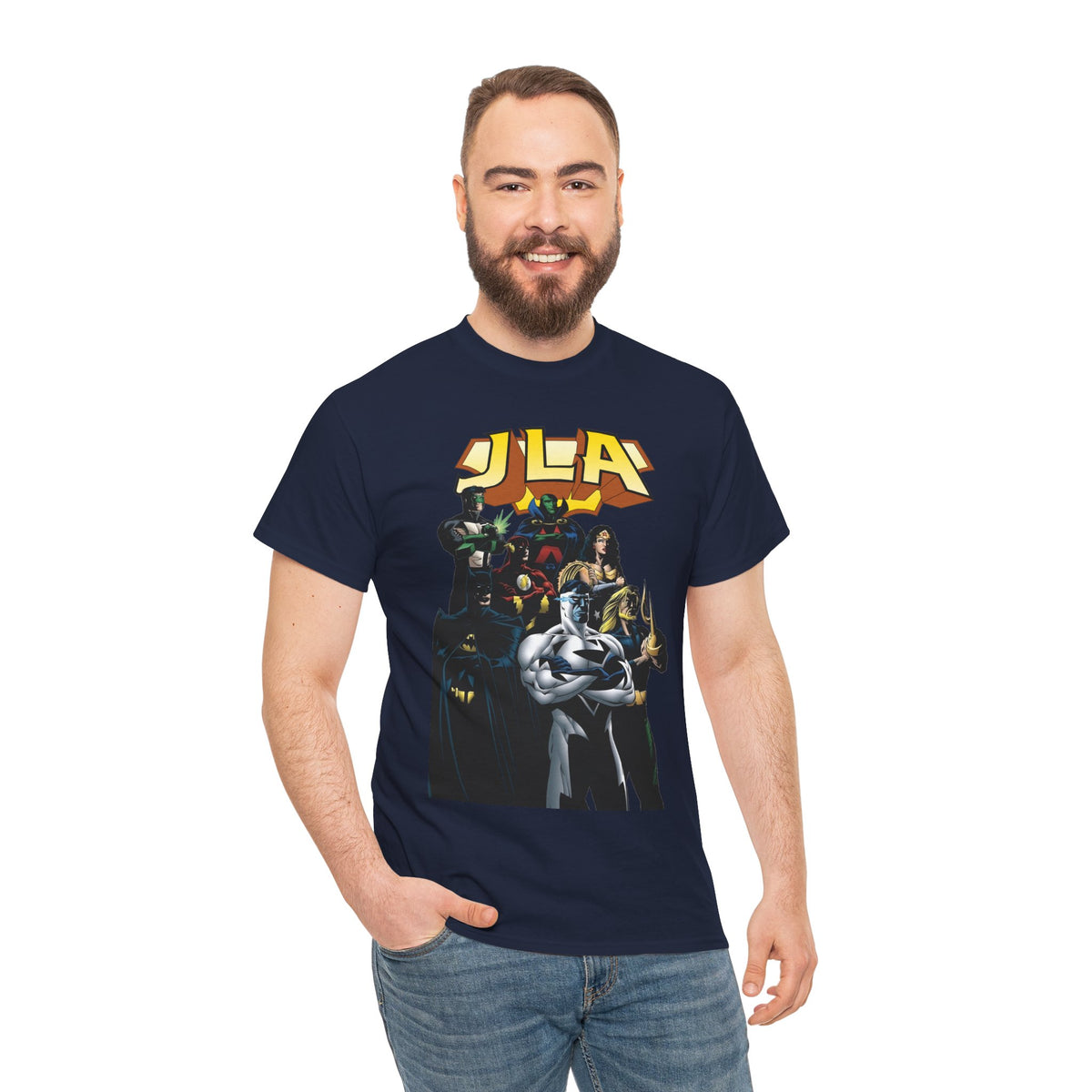 JLA T-Shirt - Howard Porter Art - Superman, Batman, Wonder Woman, Flash - DC Comics