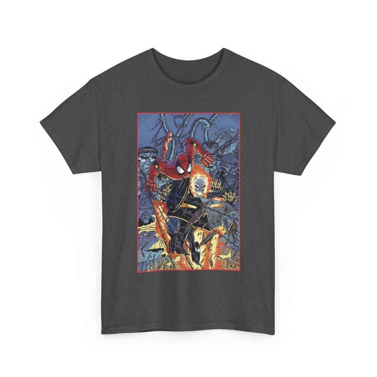 Amazing Spider-Man & Ghost Rider T-Shirt - Erik Larsen Art - Sinister Six - Marvel Comics