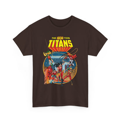 New Teen Titans T-Shirt - George Perez Art - Wonder Girl, Flash, Robin, Speedy, Aqualad, Hawk - DC Comics
