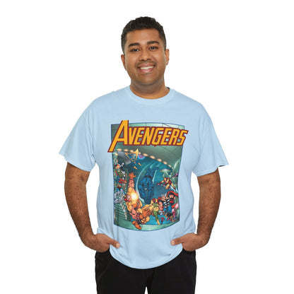 Avengers Vs Guardians of the Galaxy T-Shirt - George Perez Art - Tomorrow's Avengers - Thor, Captain America, Iron Man, Scarlet Witch, Vision, Wonder Man - Marvel Comics