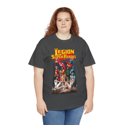 Legion of Super-Heroes T-Shirt - George Perez Art - Saturn Girl, Supergirl, Dream Girl, Shadow Lass, Phantom Girl - The Super Woman of LOSH - DC Comics