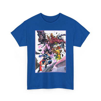 Rogue & Psylocke T-Shirt - Ripping Apart a Sentinel - X-Men Mutants - Marvel Comics