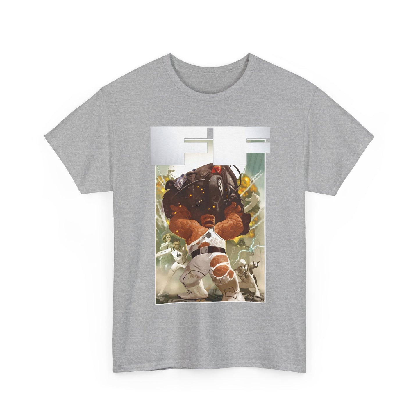 FF T-Shirt - Daniel Acuna Art - Fantastic Four - Mr. Fantastic, Invisible Woman, Thing, Spider-Man - Marvel Comics