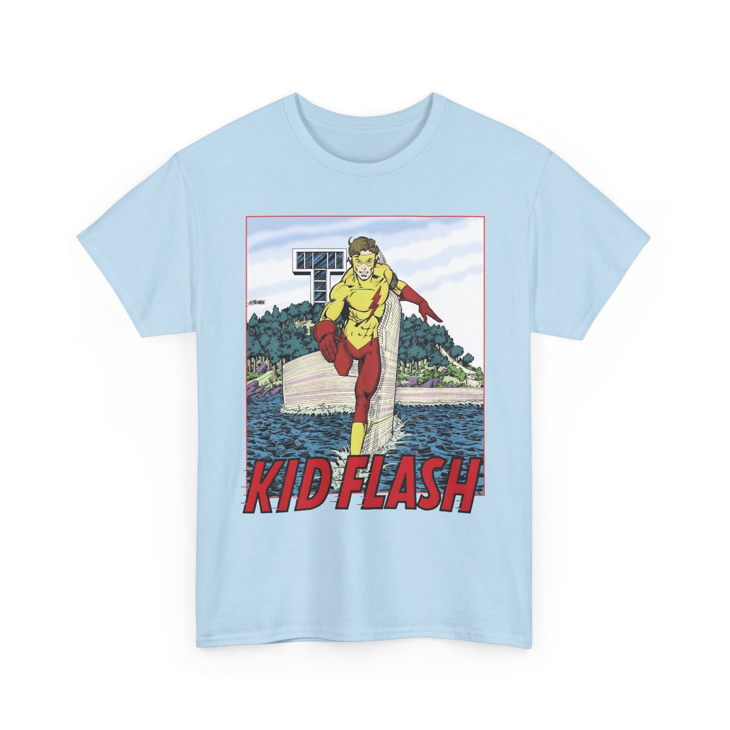 Kid Flash T-Shirt - George Perez Art - Wally West - New Teen Titans Member - Titans Tower - Future Flash - DC Comics