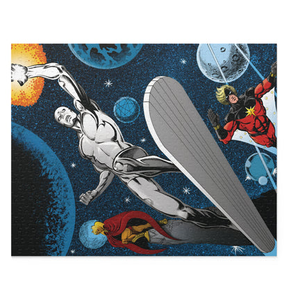 Silver Surfer 500 Piece Puzzle - Jim Starlin Art - Adam Warlock & Captain Marvel - Marvel Comics - Cosmic Heroes
