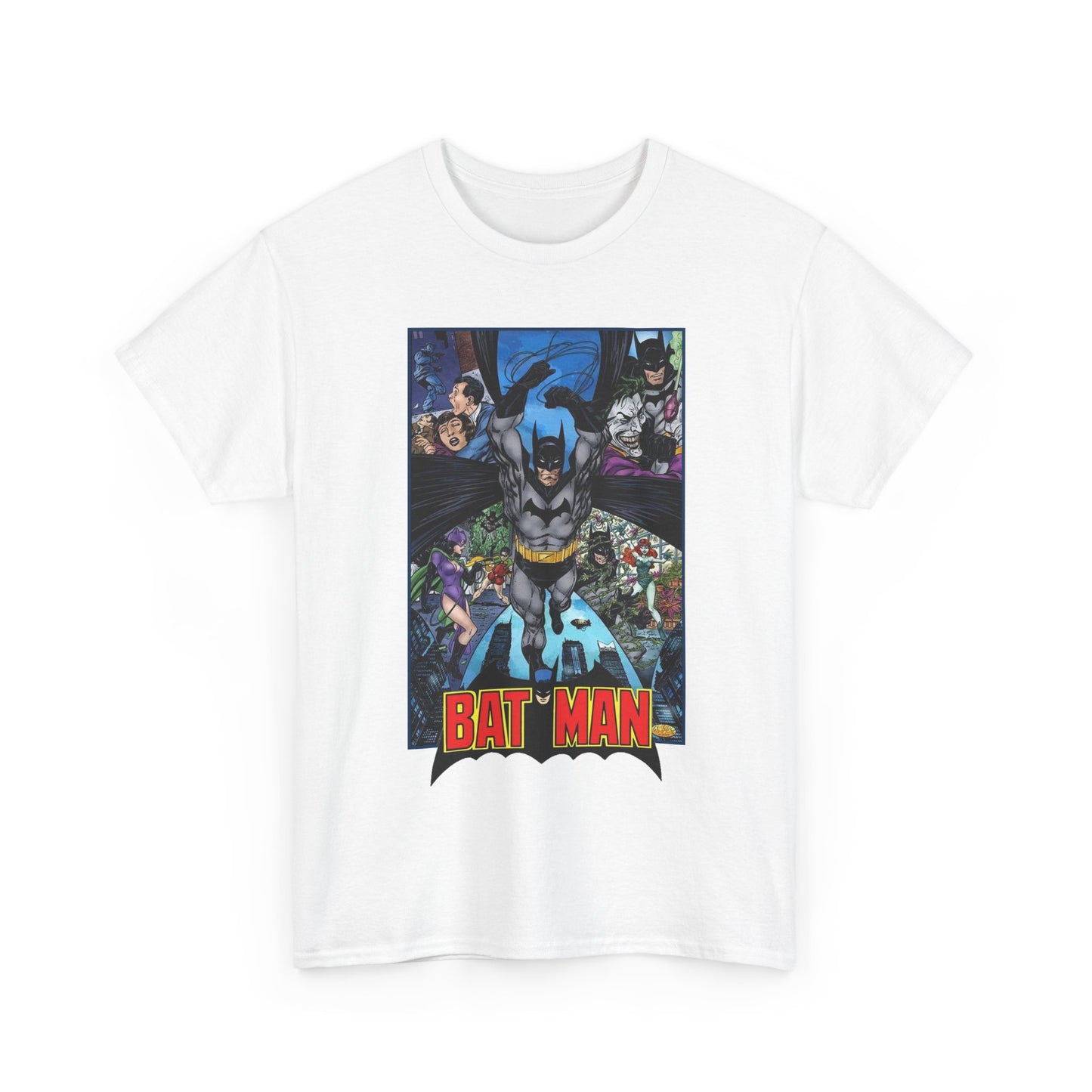 Batman T-Shirt - John Byrne Art - Joker, Catwoman, Poison Ivy - Caped Crusader - DC Comics