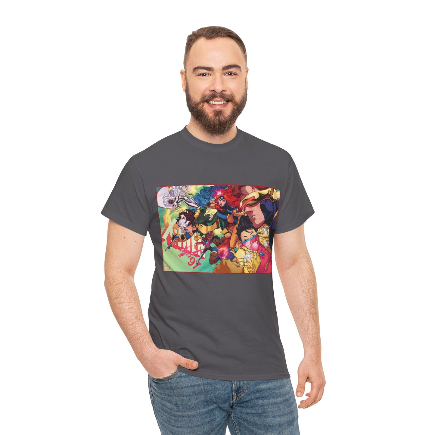 X-Men '97 T-Shirt - Russell Dauterman Art - Cyclops, Jean Grey, Rogue, Storm, Jubilee, Beast, Gambit, Bishop, Wolverine - Marvel Comics