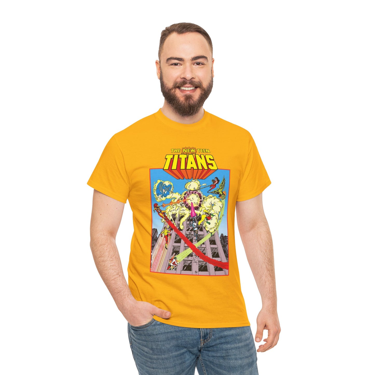 New Teen Titans T-Shirt - George Perez Art - DCCP #26 Preview Cover - Raven, Cyborg, Starfire, Changeling - DC Comics