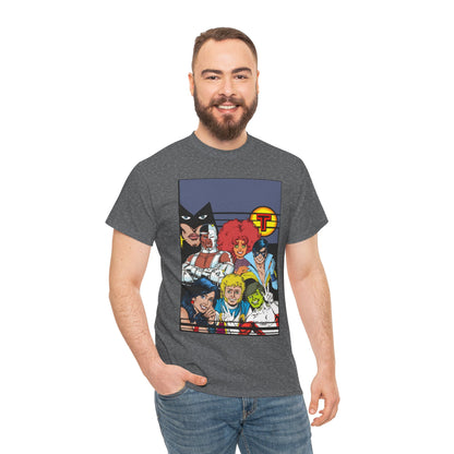 New Teen Titans T-Shirt - George Perez Painted Art - Nightwing, Wonder Girl, Raven, Jericho, Cyborg, Starfire, Changeling - DC Comics