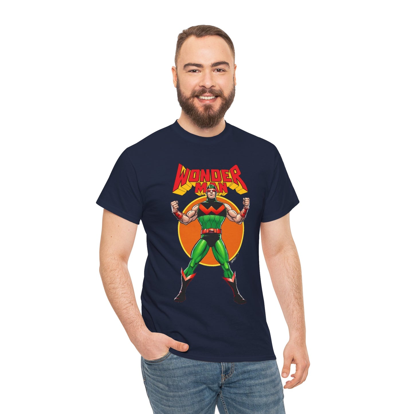 Wonder Man T-Shirt - Classic George Perez Art - Simon Williams, Avengers Member - Popular Marvel Comics Character