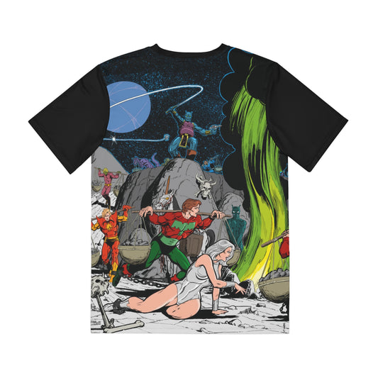 Superboy & Legion of Super-Heroes All Over Print Tee (Polyester) - Jim Starlin Art - DC Comics