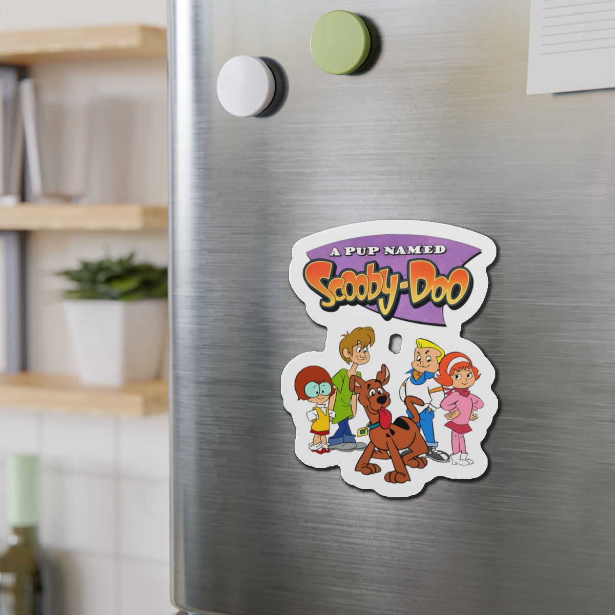 A Pup Named Scooby-Doo Die-Cut Magnet - Shaggy, Fred, Daphne, Velma - Mystery, Inc - Hanna-Barbera Cartoon - 3", 4", 5", 6"
