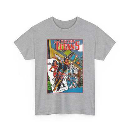 New Titans T-Shirt - George Perez Art - Troia 1st Appearance - Nightwing, Cyborg, Starfire, Raven, Jericho, Changeling - DC Comics
