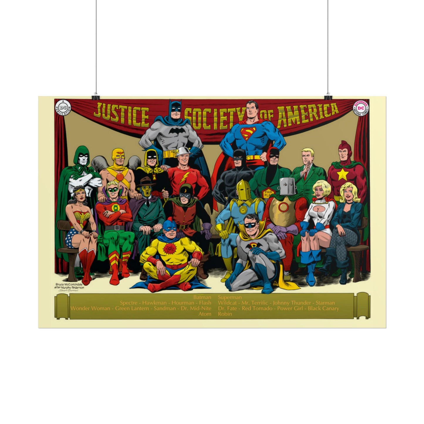 Justice Society of America (JSA) Rolled Poster - McCorkindale & Anderson Art - DC Comics - Multiple Sizes Up to 24"x36"