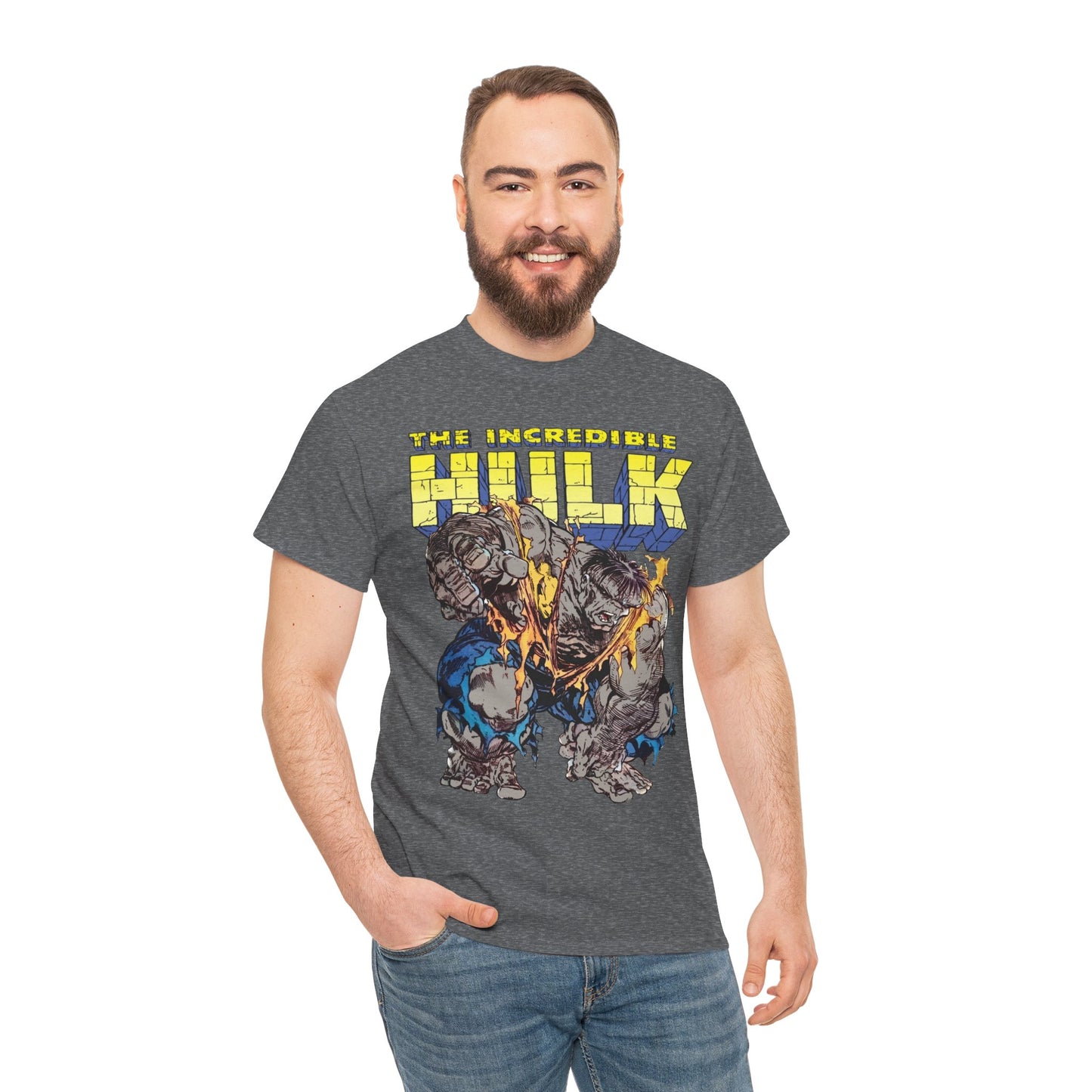Incredible Hulk T-Shirt - Todd McFarlane Art - Marvel Comics - Grey Hulk, Bruce Banner
