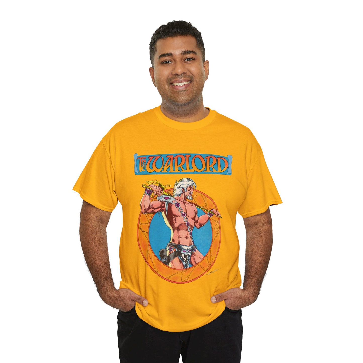 Warlord T-Shirt - Mike Grell Art - Skartaris - Travis Morgan - DC Comics 1970s Sword & Sorcery Series