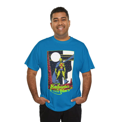Martian Manhunter T-Shirt - George Perez Art - 1980s Justice League of America (JLA) Postcard Art - DC Comics