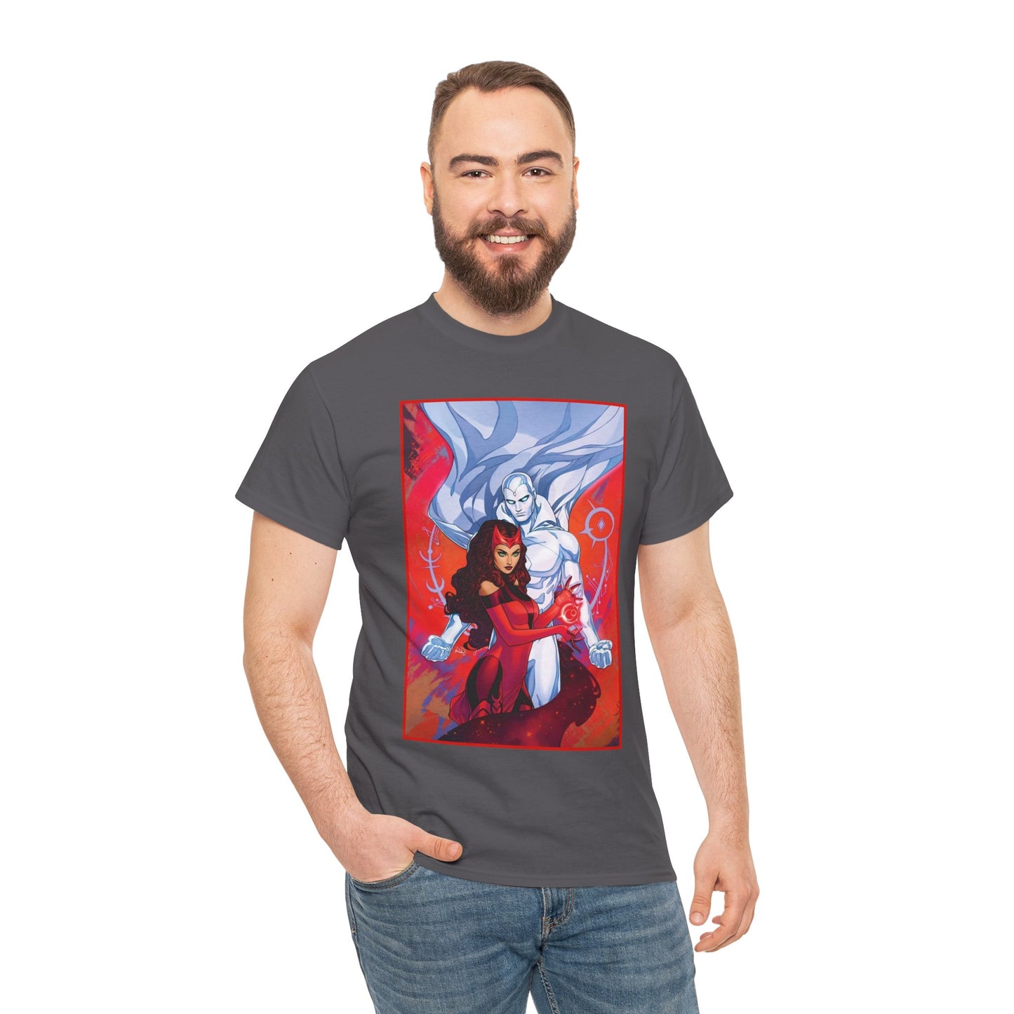 Scarlet Witch & Vision T-Shirt - Russell Dauterman Art - Avengers Members - Marvel Comics