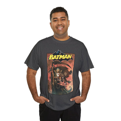 Batman T-Shirt - Bill Sienkiewicz Art - With Scarecrow & Ra's Al Ghul - DC Comics