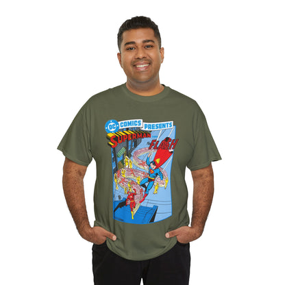 Superman & Flash T-Shirt - George Perez Art - DC Comics Presents #38 Cover Art - Bronze Age Classic