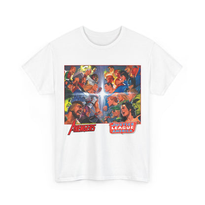 Avengers/Justice League of America T-Shirt - Alex Ross Art, George Perez Homage - DC Comics, Marvel Comics