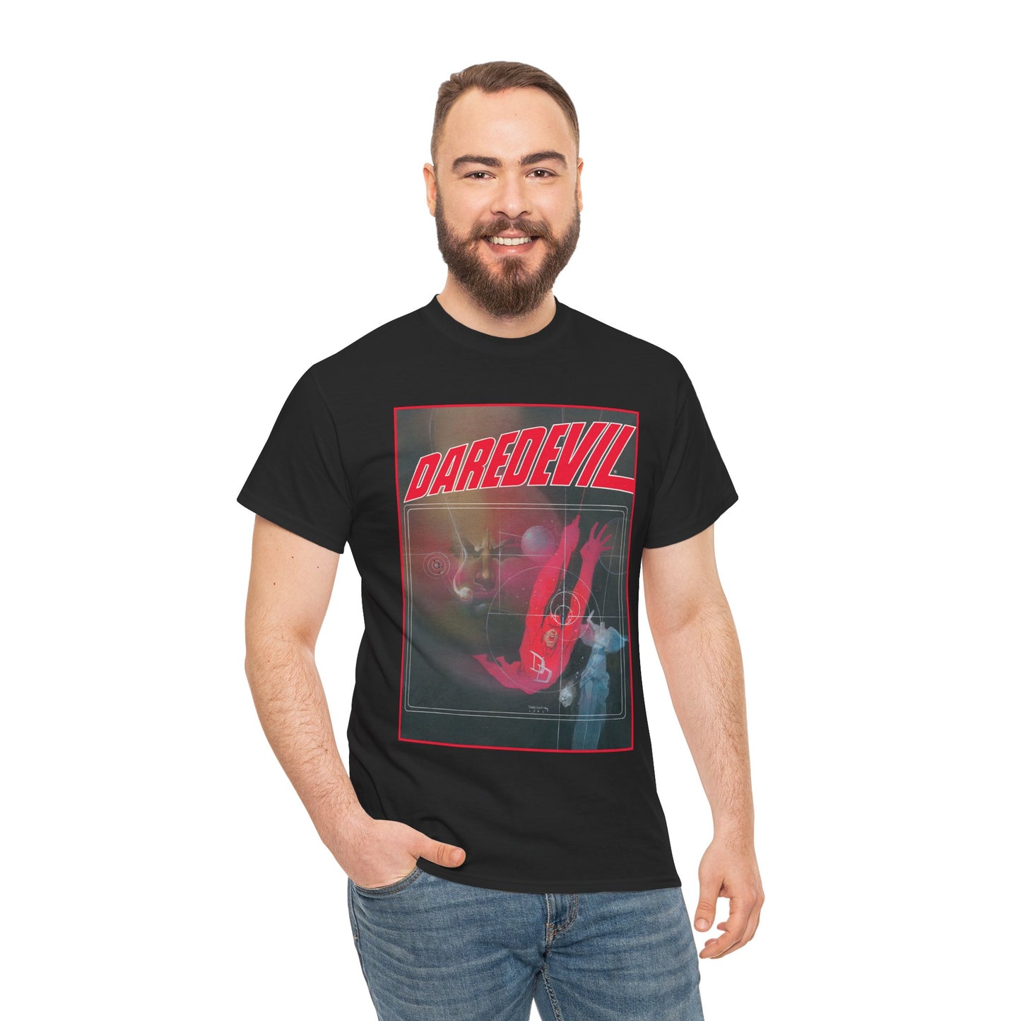Daredevil T-Shirt - Bill Sienkiewicz Art - Marvel Graphic Novel Love & War - Vs Kingpin - Frank Miller Story