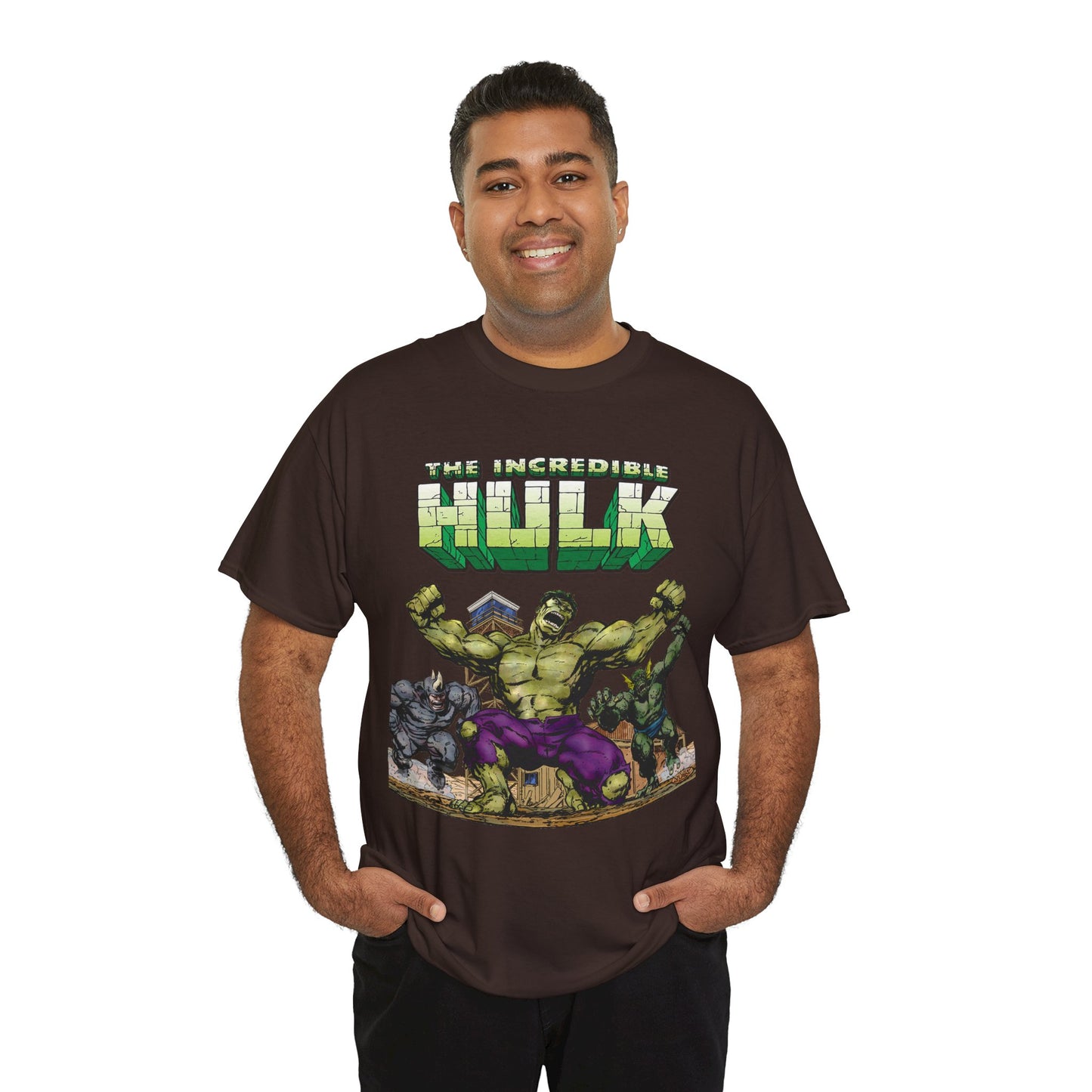 Incredible Hulk T-Shirt - Classic John Byrne Art - Rhino, Abomination - Marvel Comics - Bruce Banner