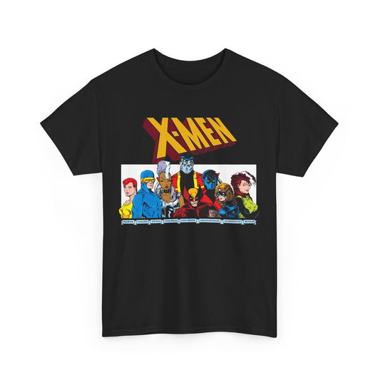 X-Men T-Shirt - Arthur Adams Art - Cyclops, Nightcrawler, Storm, Wolverine, Shadowcat, Phoenix (Rachel Summers), Colossus, Rogue - Marvel Comics