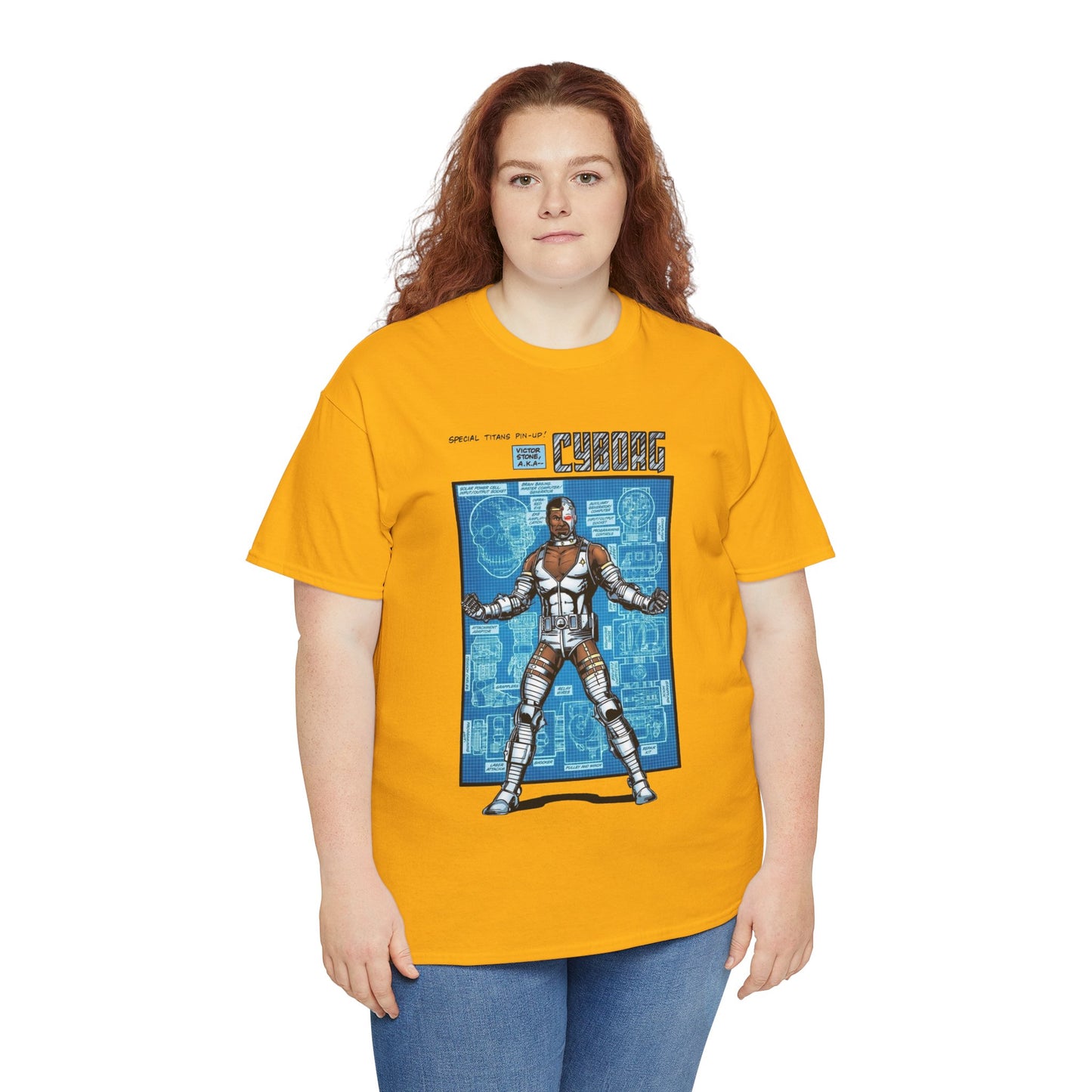 Cyborg T-Shirt - George Perez Art - New Teen Titans Pin-Up Poster - Victor Stone - DC Comics