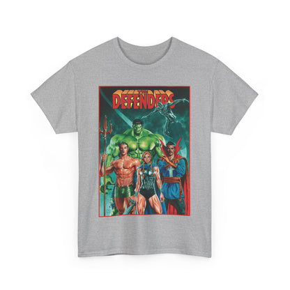 Defenders T-Shirt - Dr Strange, Valkyrie, Hulk, Namor, Silver Surfer - Marvel Comics - Popular 1970s Series