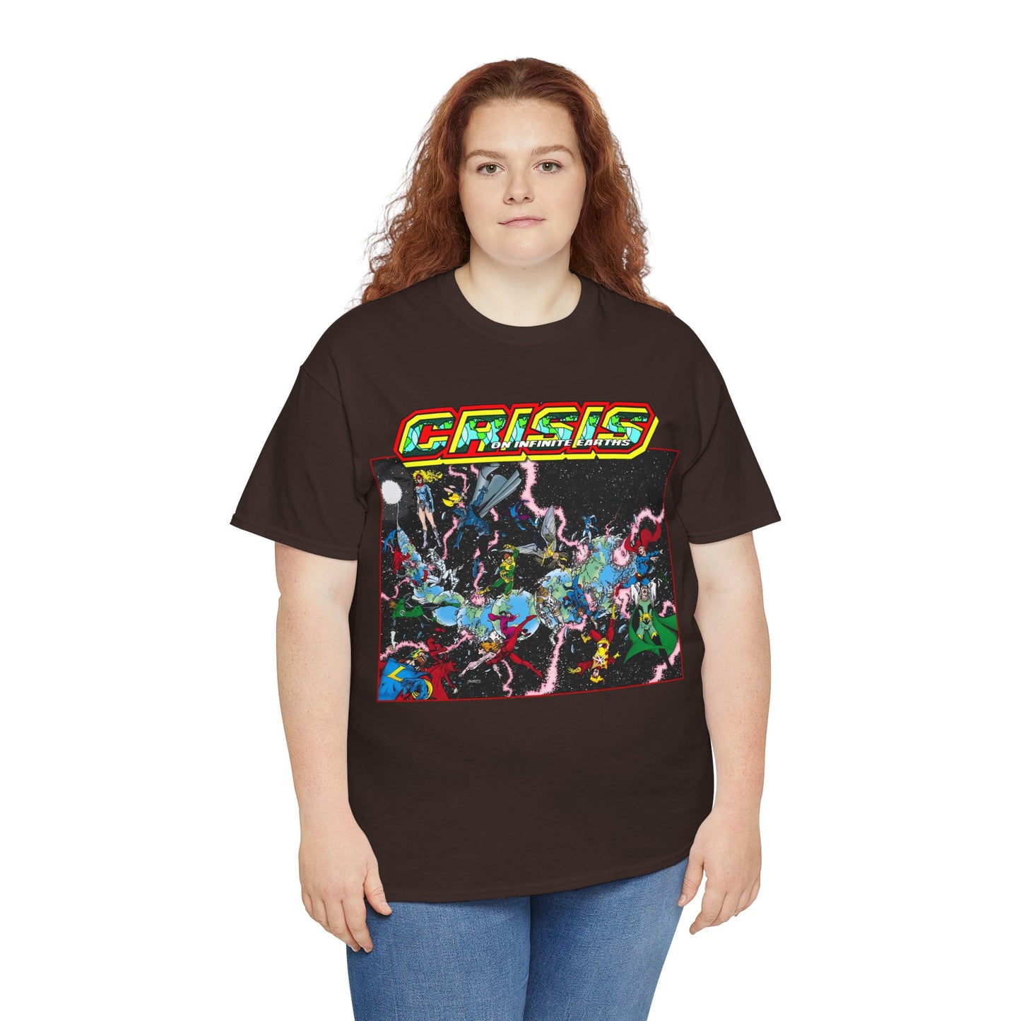 Crisis on Infinite Earths T-Shirt - George Perez Art - #1 Cover, First Issue - Harbinger, Pariah, Obsidian, Firestorm - DC Comics