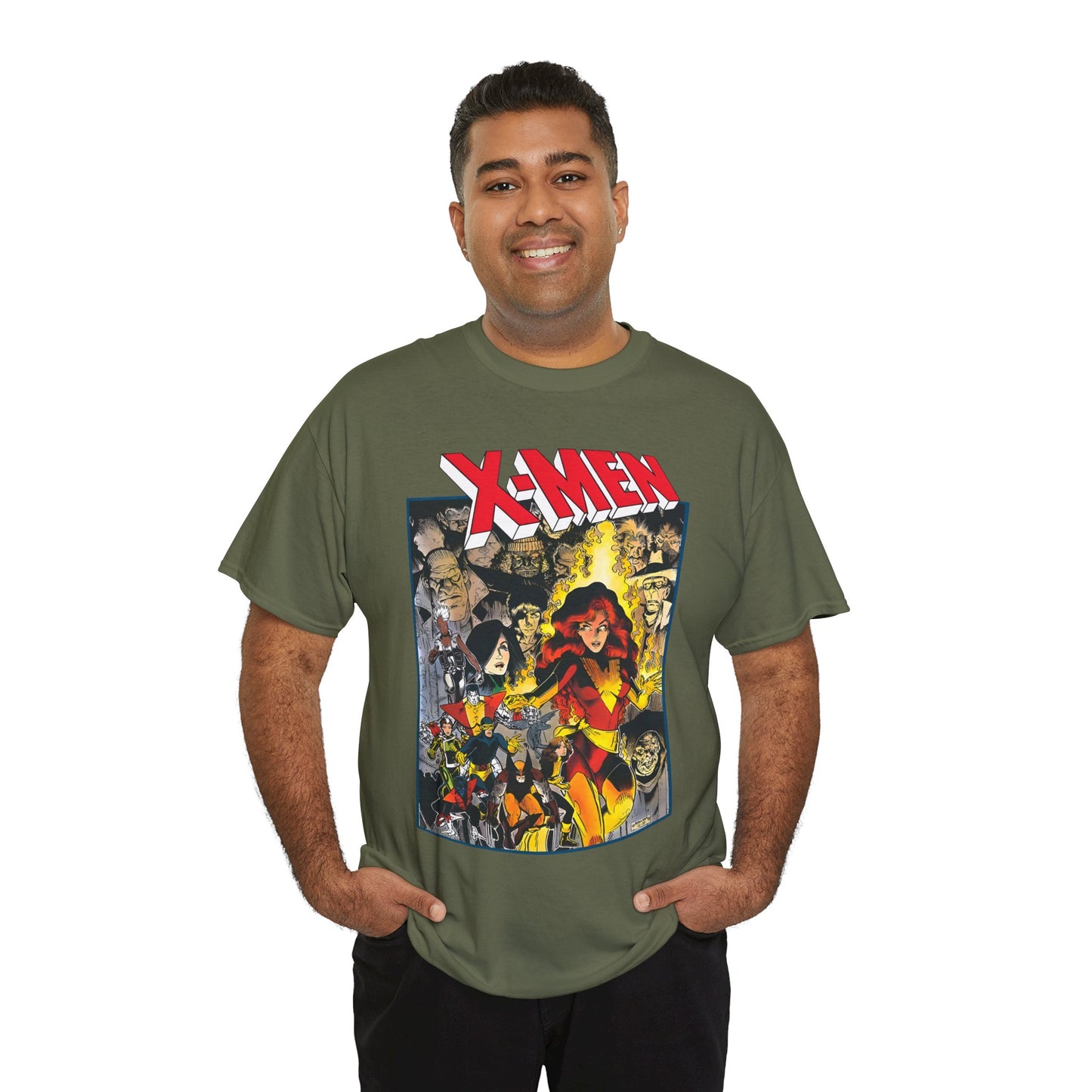 Uncanny X-Men T-Shirt - Arthur Adams Art - Dark Phoenix: From the Ashes Story - Storm, Cyclops, Wolverine, Rogue, Colossus, Nightcrawler - Marvel Comics