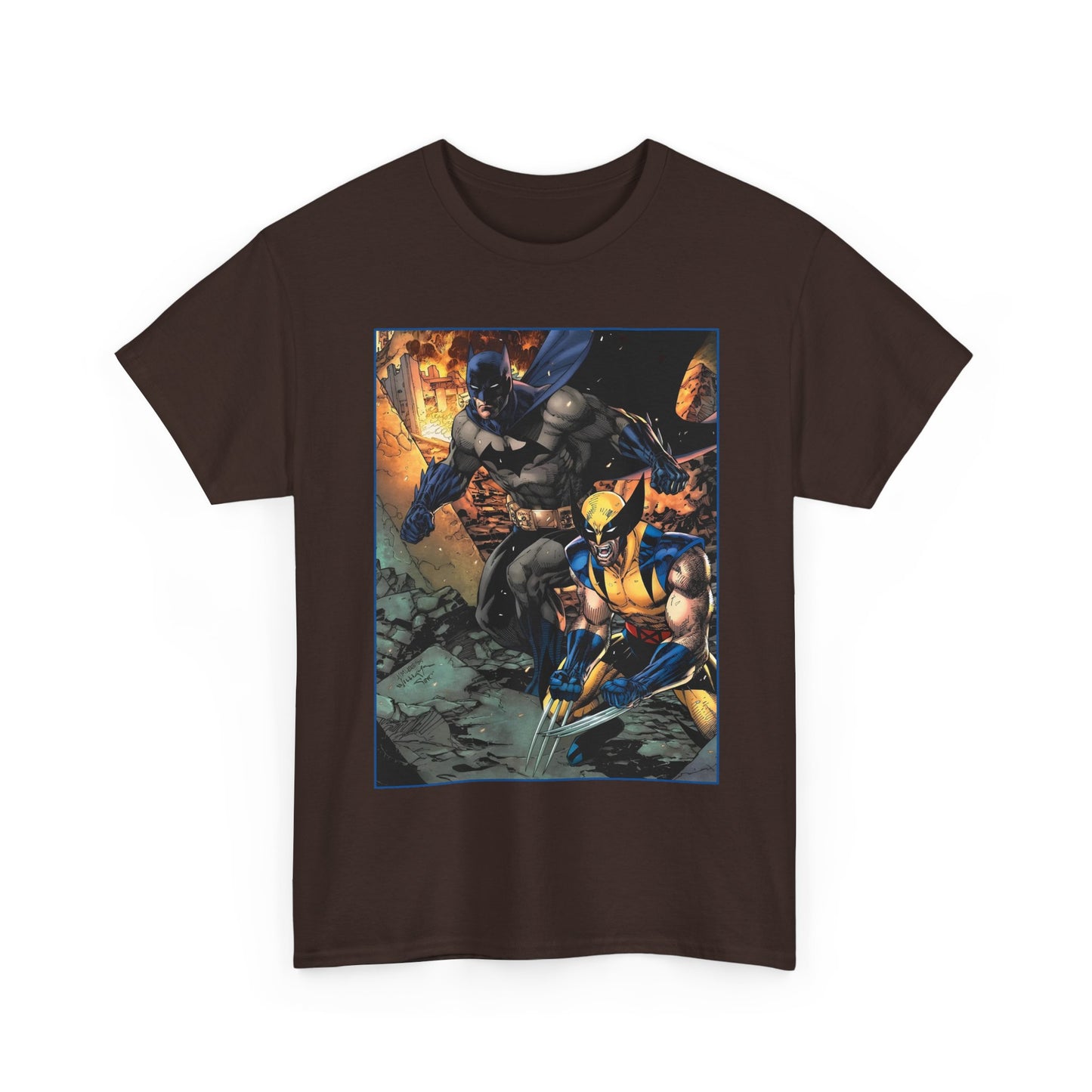 Batman & Wolverine T-Shirt - Jim Lee Art - DC Comics, Marvel Comics