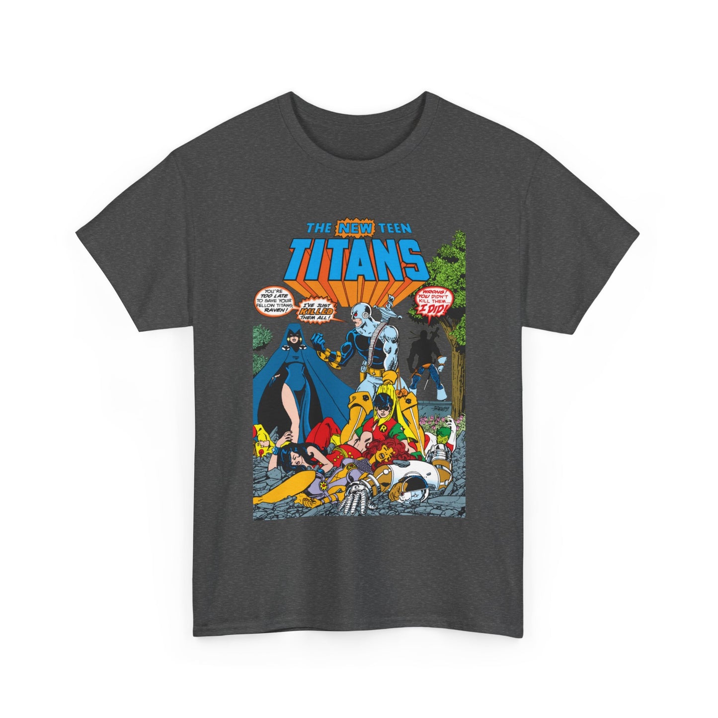 New Teen Titans T-Shirt - George Perez Art - #2 Cover Art - Deathstroke & Ravager - DC Comics