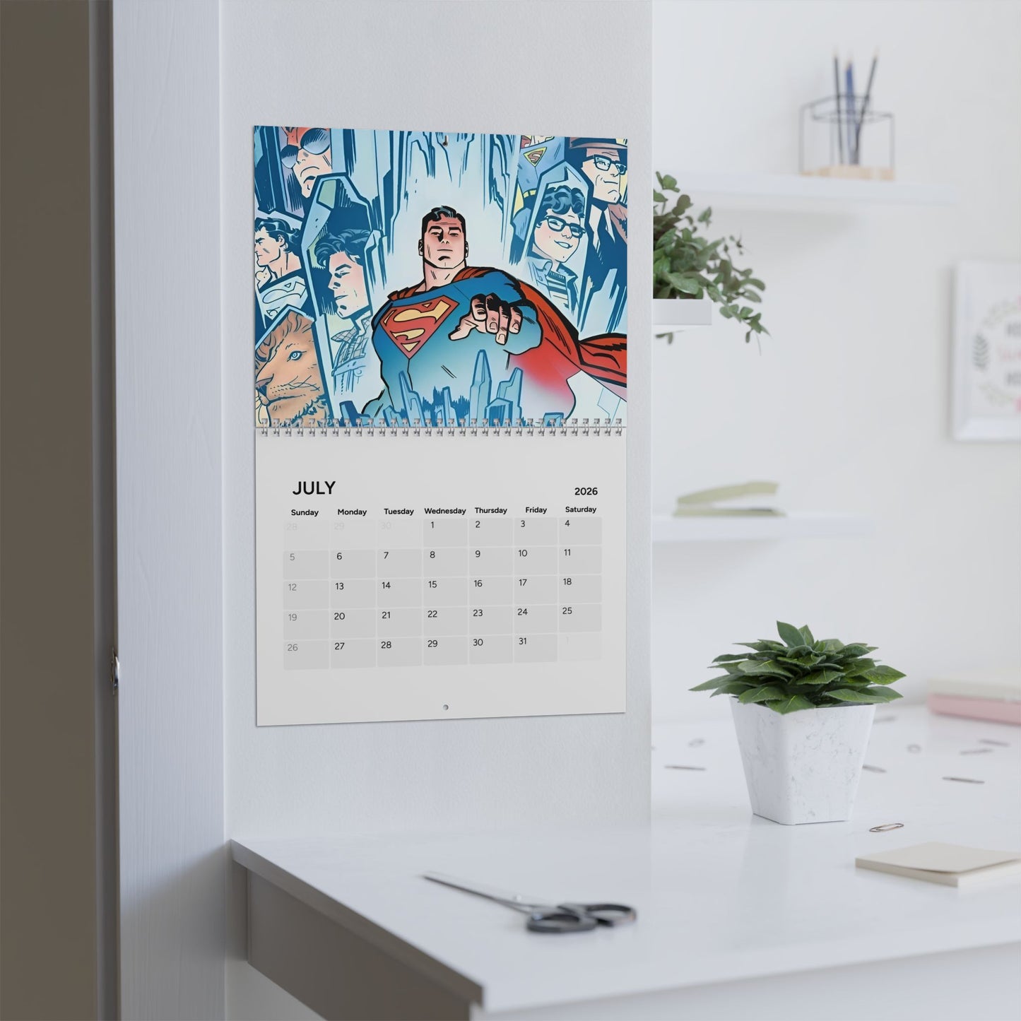 Superman Calendar (2026) - Man of Steel, Metropolis, Clark & Lois - DC Comics