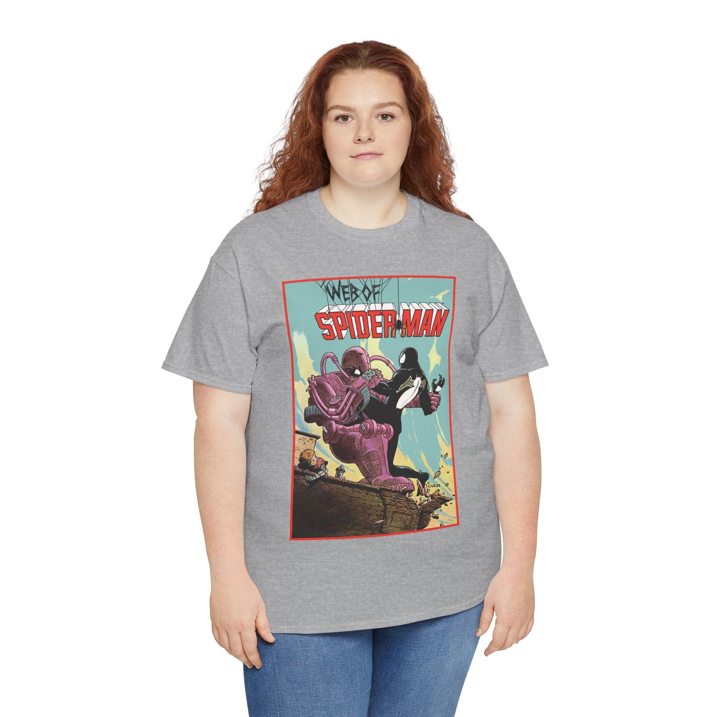 Web of Spider-Man T-Shirt - Charles Vess Art - Peter Parker, Black Symbiote Suit - Webslinger