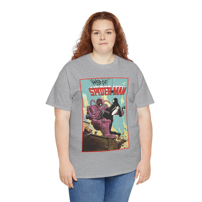 Web of Spider-Man T-Shirt - Charles Vess Art - Peter Parker, Black Symbiote Suit - Webslinger