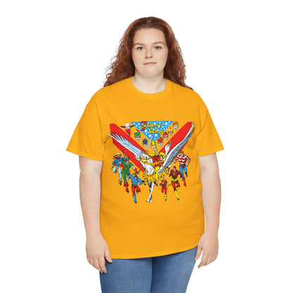7 Soldiers of Victory T-Shirt - Speedy, Vigilante, Green Arrow, Stripesy, Crimson Avenger, Star-Spangled Kid - Golden Age Heroes of the DC Universe