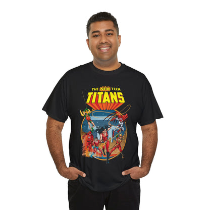 New Teen Titans T-Shirt - George Perez Art - Wonder Girl, Flash, Robin, Speedy, Aqualad, Hawk - DC Comics