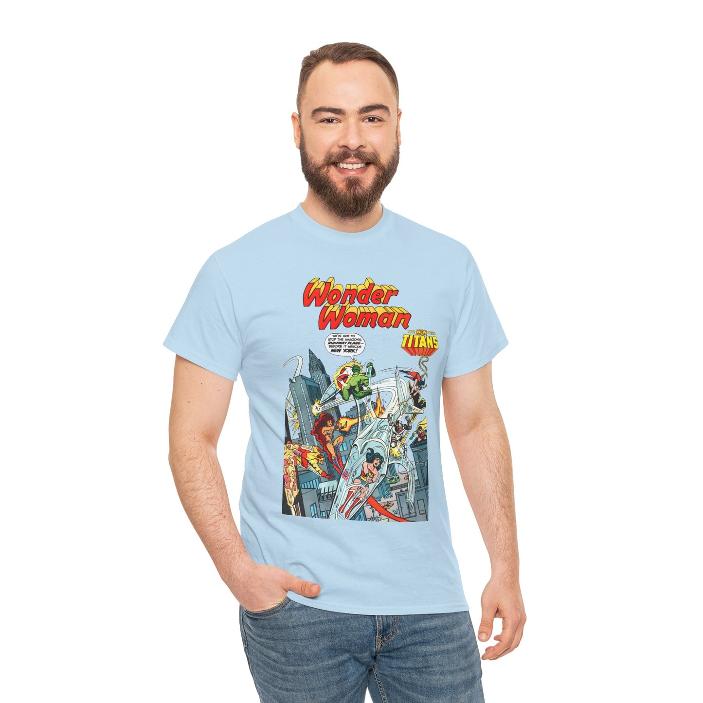 Wonder Woman/New Teen Titans T-Shirt - Ross Andru Art - Wonder Girl, Starfire, Cyborg, Raven - #287 Cover Art - DC Comics