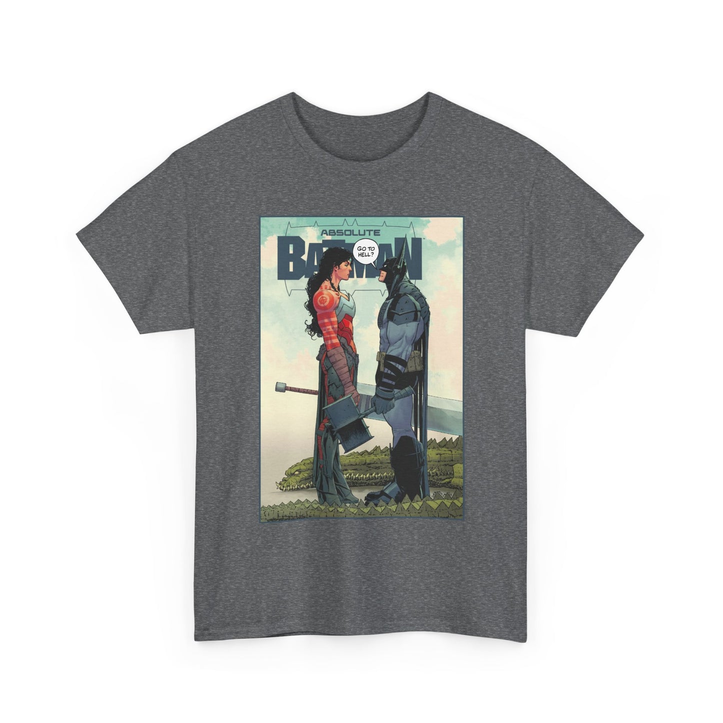 Absolute Batman & Absolute Wonder Woman T-Shirt - Nick Dragotta Art - Go to Hell? - DC Comics