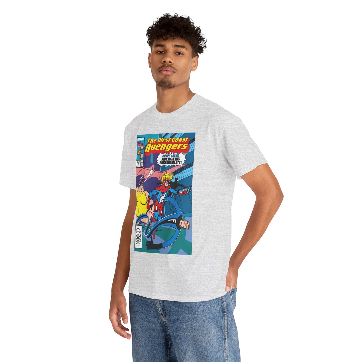 West Coast Avengers #46 T-Shirt - John Byrne Art - Great Lakes Avengers Appearance - Marvel Comics