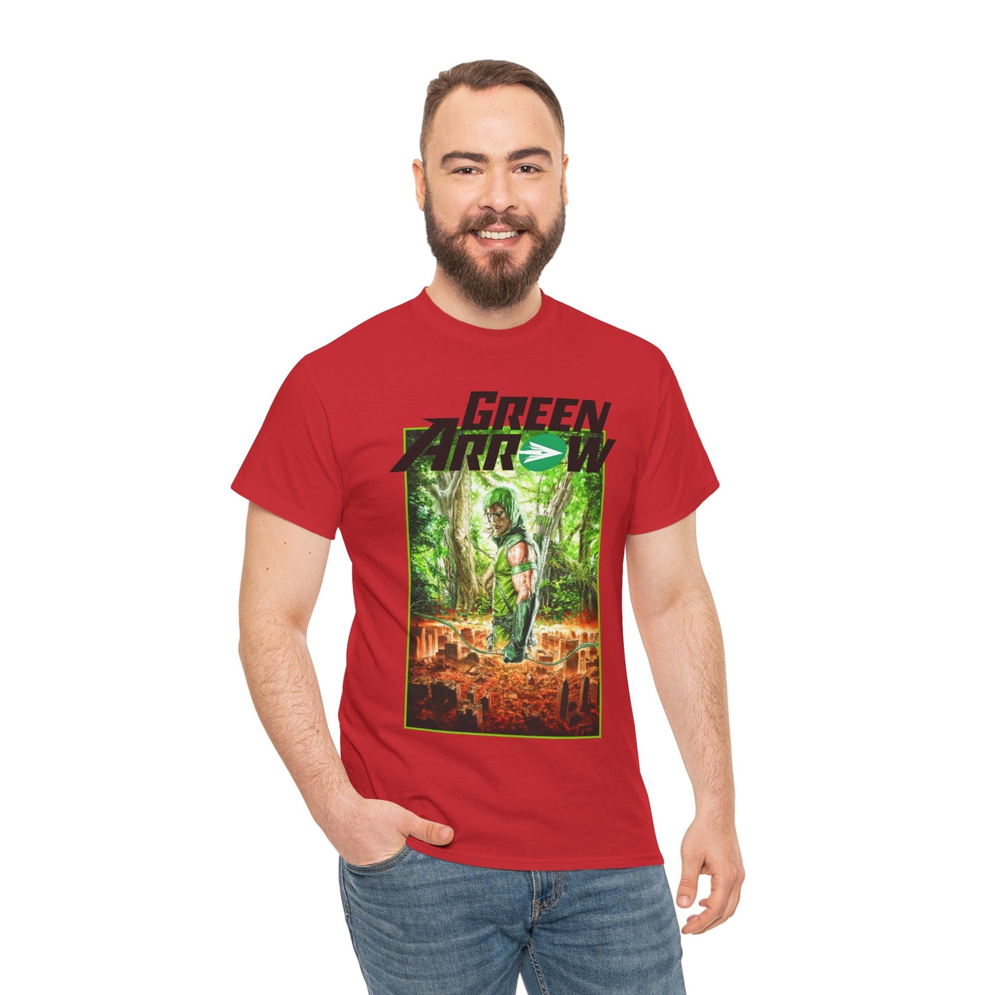 Green Arrow T-Shirt - Mauro Cascioli Art - Brightest Night Cover - Emerald Archer - DC Comics
